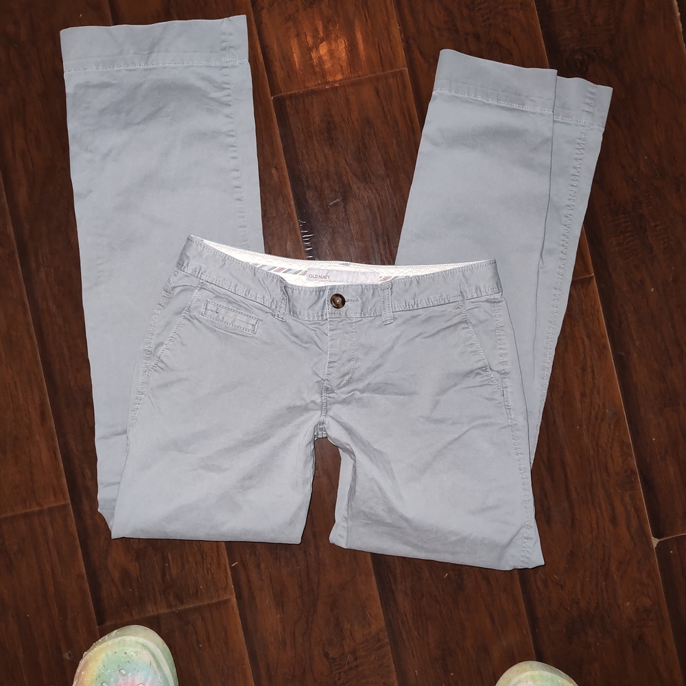 Old Navy Gray Chino Low Rise Dress Pants/Trousers